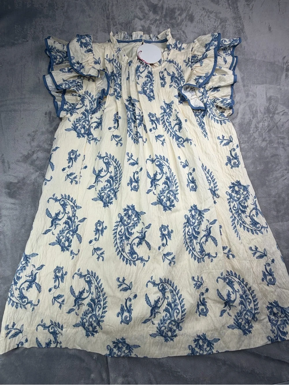 NTW Umgee  Cream Nightgown Women’s Fall Guest Wedding Party Sundress Beach L